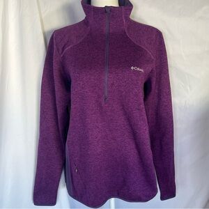 Columbia Omni-Heat Omni-Wick Evap Half-Zip Sweater Violet Purple Size XL